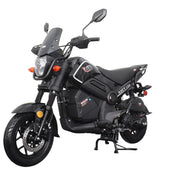 X-PRO Navy 150 Motorcycle with Automatic Transmission, Electric/Kick Start! 12"/10" Aluminum Wheels!