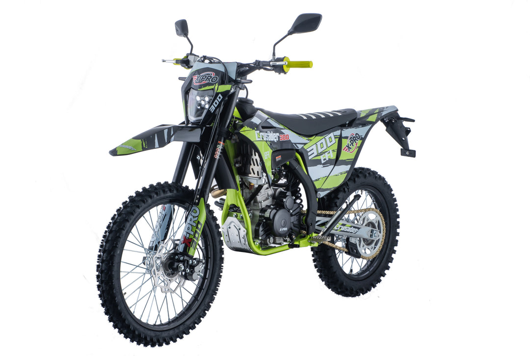 Free Shipping! X-PRO Crusader 300 EFI Dirt Bike with 6-Speed Manual Transmission, Electric Start! Big 21"/18" Wheels!