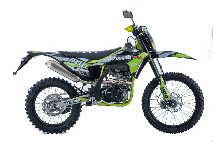 Free Shipping! X-PRO Crusader 300 EFI Dirt Bike with 6-Speed Manual Transmission, Electric Start! Big 21"/18" Wheels!