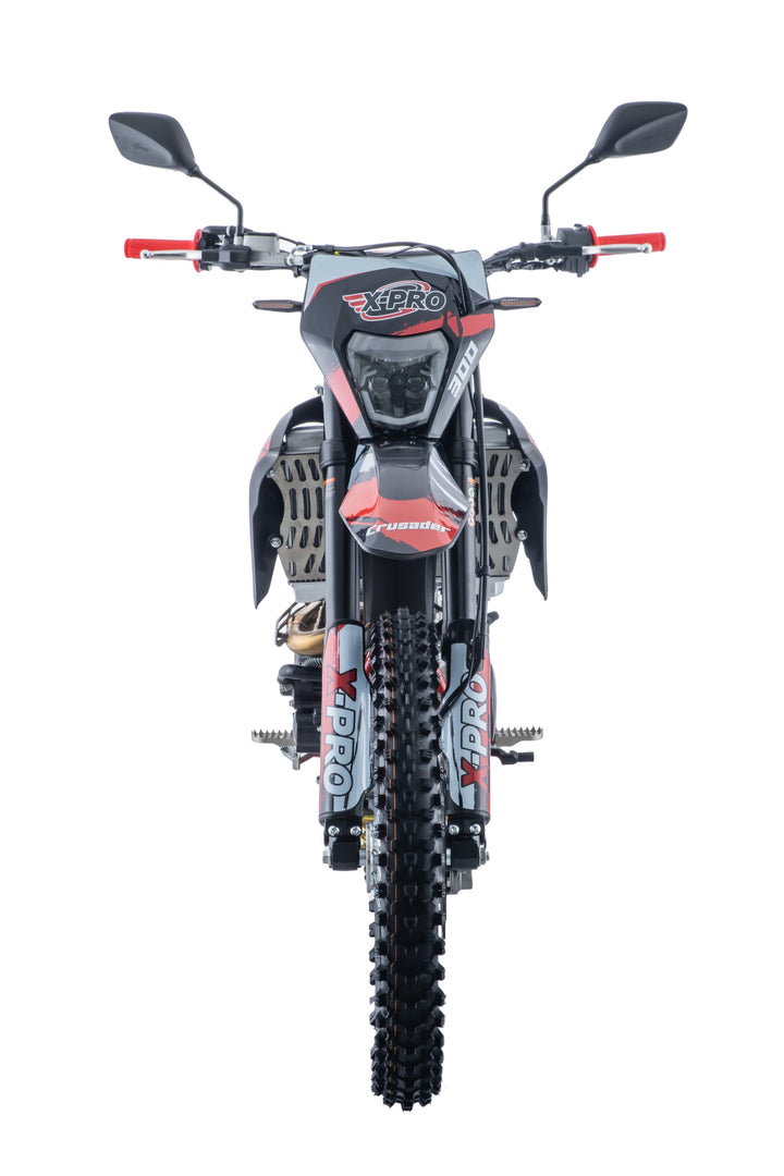 Free Shipping! X-PRO Crusader 300 EFI Dirt Bike with 6-Speed Manual Transmission, Electric Start! Big 21"/18" Wheels!