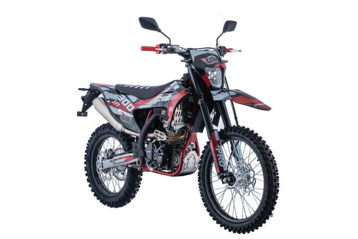 Free Shipping! X-PRO Crusader 300 EFI Dirt Bike with 6-Speed Manual Transmission, Electric Start! Big 21"/18" Wheels!