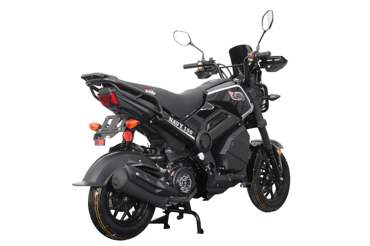 Free Shipping! X-PRO Navy 150 Motorcycle with Automatic Transmission, Electric/Kick Start! 12"/10" Aluminum Wheels!