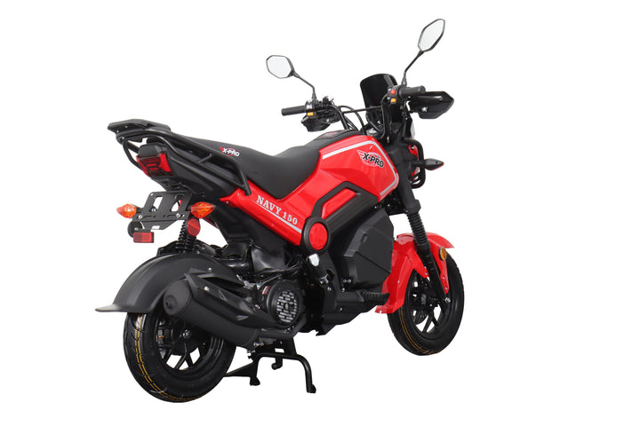 Free Shipping! X-PRO Navy 150 Motorcycle with Automatic Transmission, Electric/Kick Start! 12"/10" Aluminum Wheels!