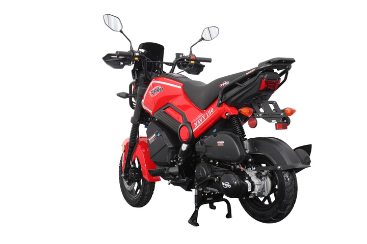 Free Shipping! X-PRO Navy 150 Motorcycle with Automatic Transmission, Electric/Kick Start! 12"/10" Aluminum Wheels!