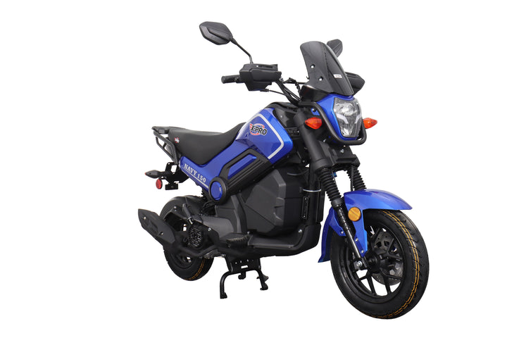 Free Shipping! X-PRO Navy 150 Motorcycle with Automatic Transmission, Electric/Kick Start! 12"/10" Aluminum Wheels!