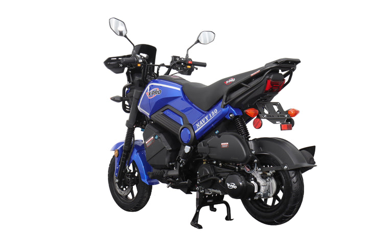 Free Shipping! X-PRO Navy 150 Motorcycle with Automatic Transmission, Electric/Kick Start! 12"/10" Aluminum Wheels!