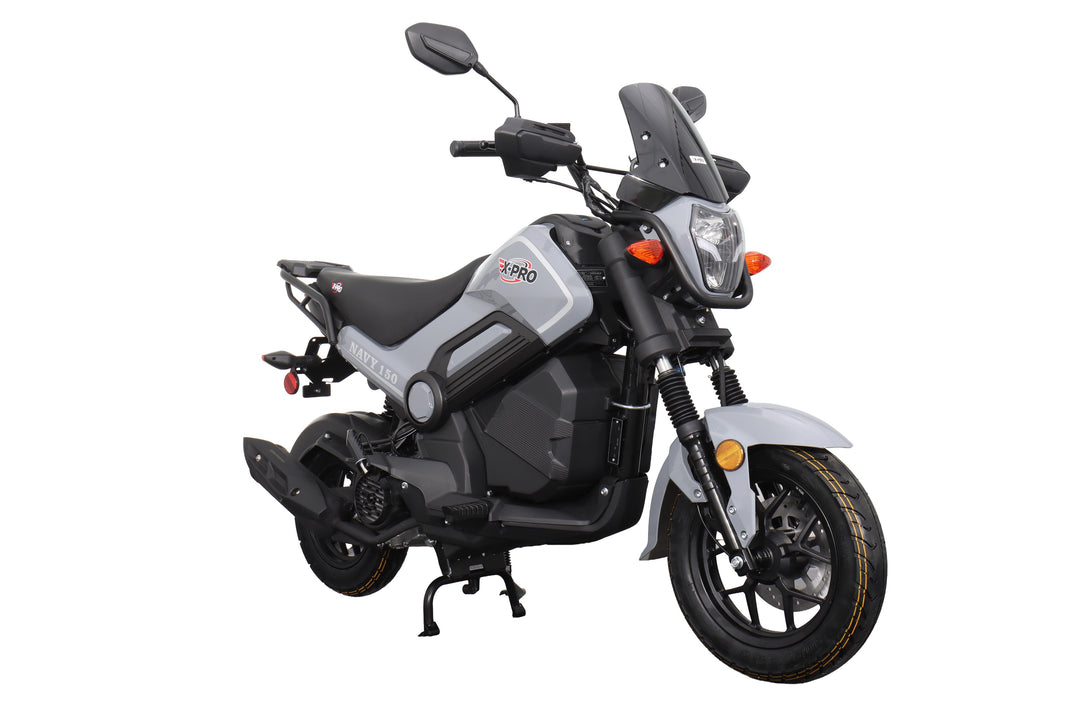 Free Shipping! X-PRO Navy 150 Motorcycle with Automatic Transmission, Electric/Kick Start! 12"/10" Aluminum Wheels!