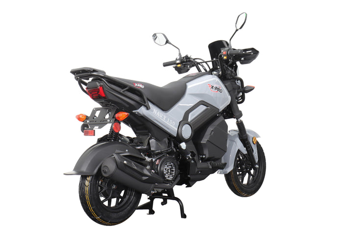 Free Shipping! X-PRO Navy 150 Motorcycle with Automatic Transmission, Electric/Kick Start! 12"/10" Aluminum Wheels!