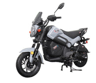 X-PRO Navy 150 Motorcycle with Automatic Transmission, Electric/Kick Start! 12"/10" Aluminum Wheels!