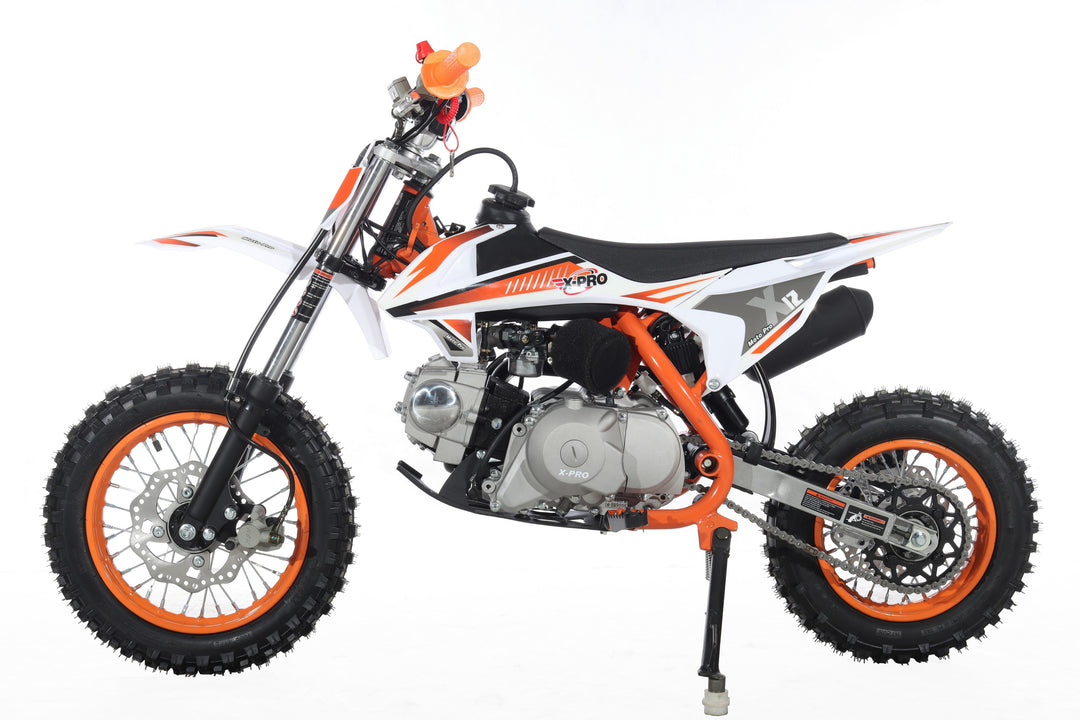 Free Shipping! X-PRO X12 110cc Dirt Bike with Automatic Transmission, Electric Start, 12in/10in Wheels!