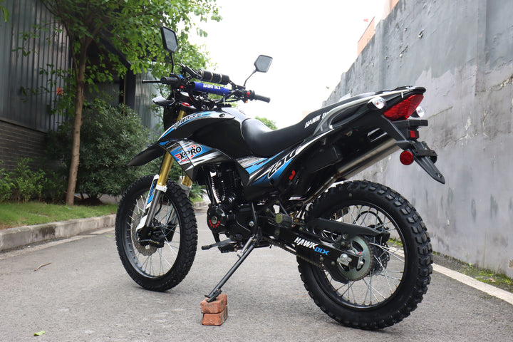 Free Shipping! X-PRO Hawk DLX 250 EFI Fuel Injection Motorcycle with 5-speed Manual Transmission and Electric/kick Start! Big 21in/18in Wheels! DOT Approved Street Legal!