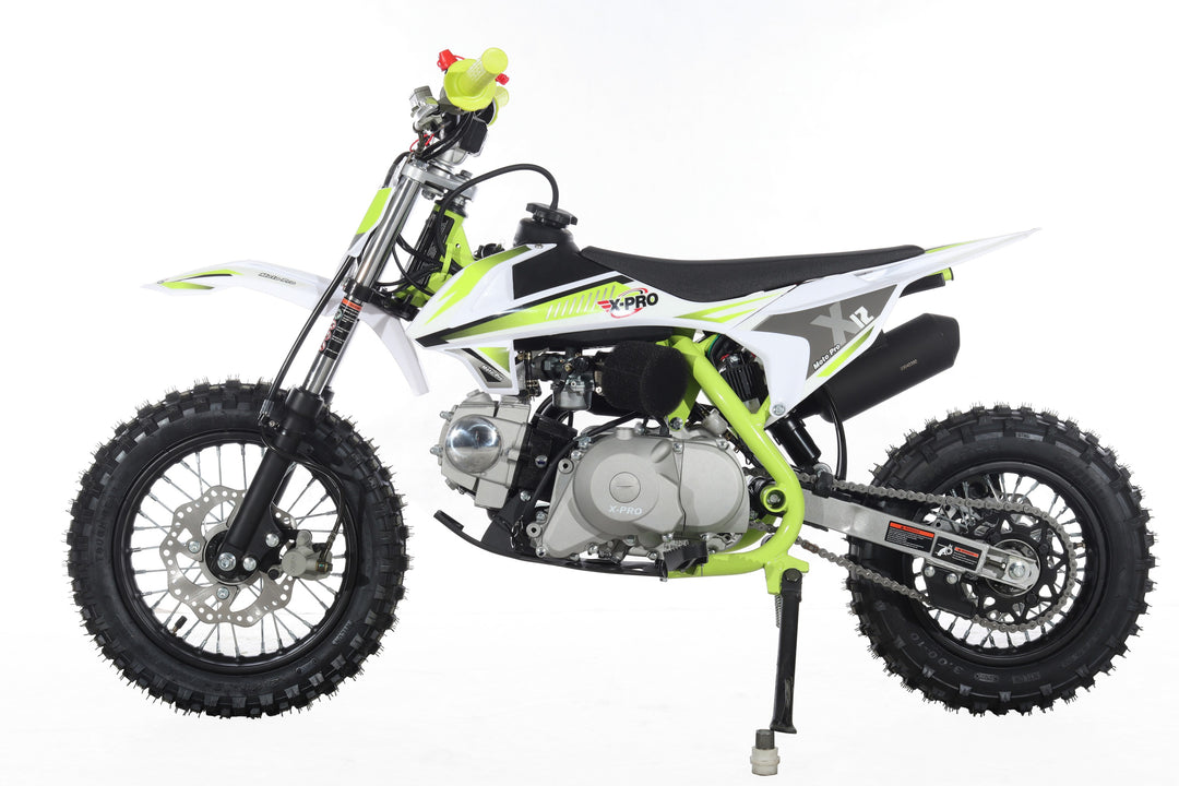 Free Shipping! X-PRO X12 110cc Dirt Bike with Automatic Transmission, Electric Start, 12in/10in Wheels!