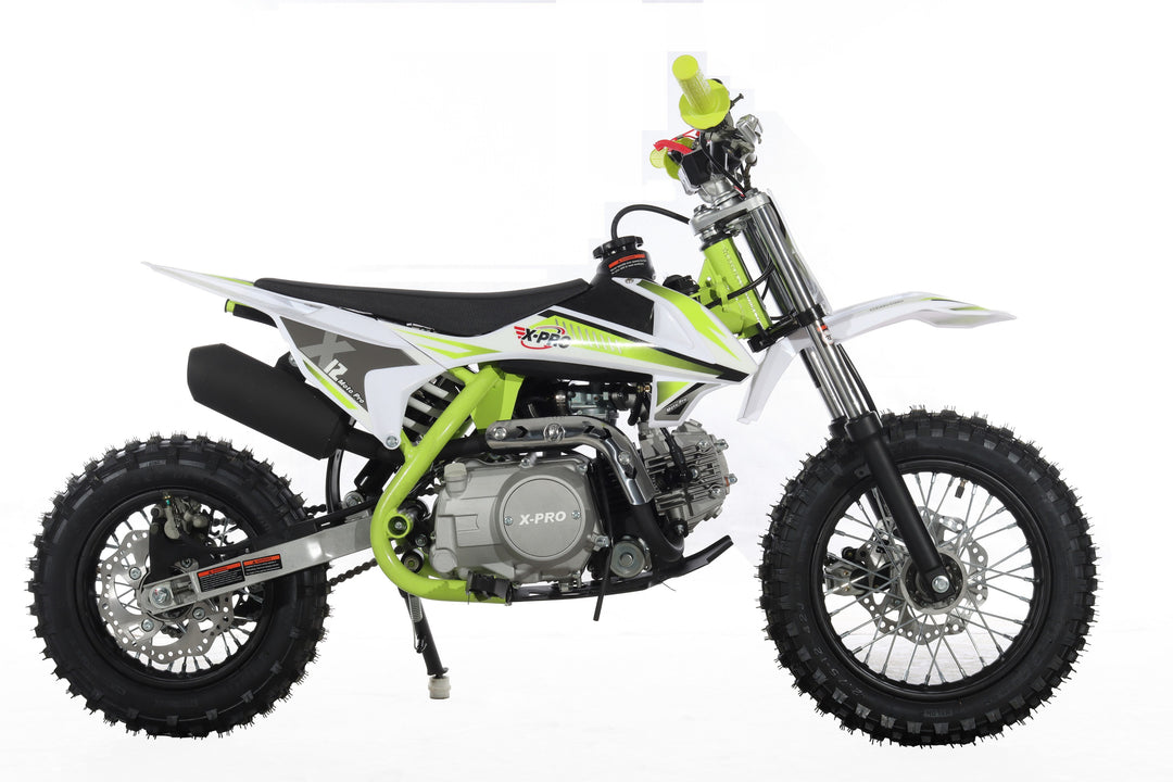 Free Shipping! X-PRO X12 110cc Dirt Bike with Automatic Transmission, Electric Start, 12in/10in Wheels!