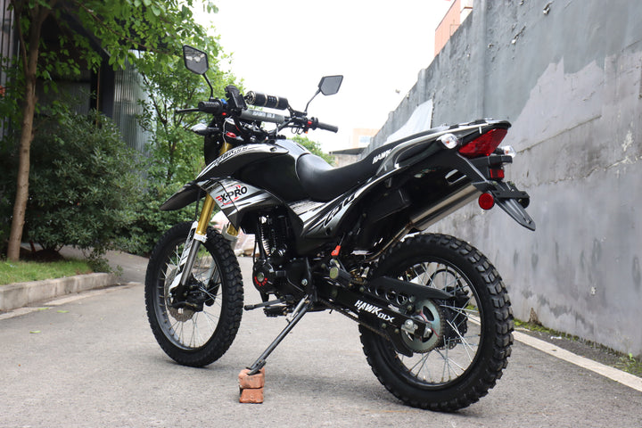Free Shipping! X-PRO Hawk DLX 250 EFI Fuel Injection Motorcycle with 5-speed Manual Transmission and Electric/kick Start! Big 21in/18in Wheels! DOT Approved Street Legal!