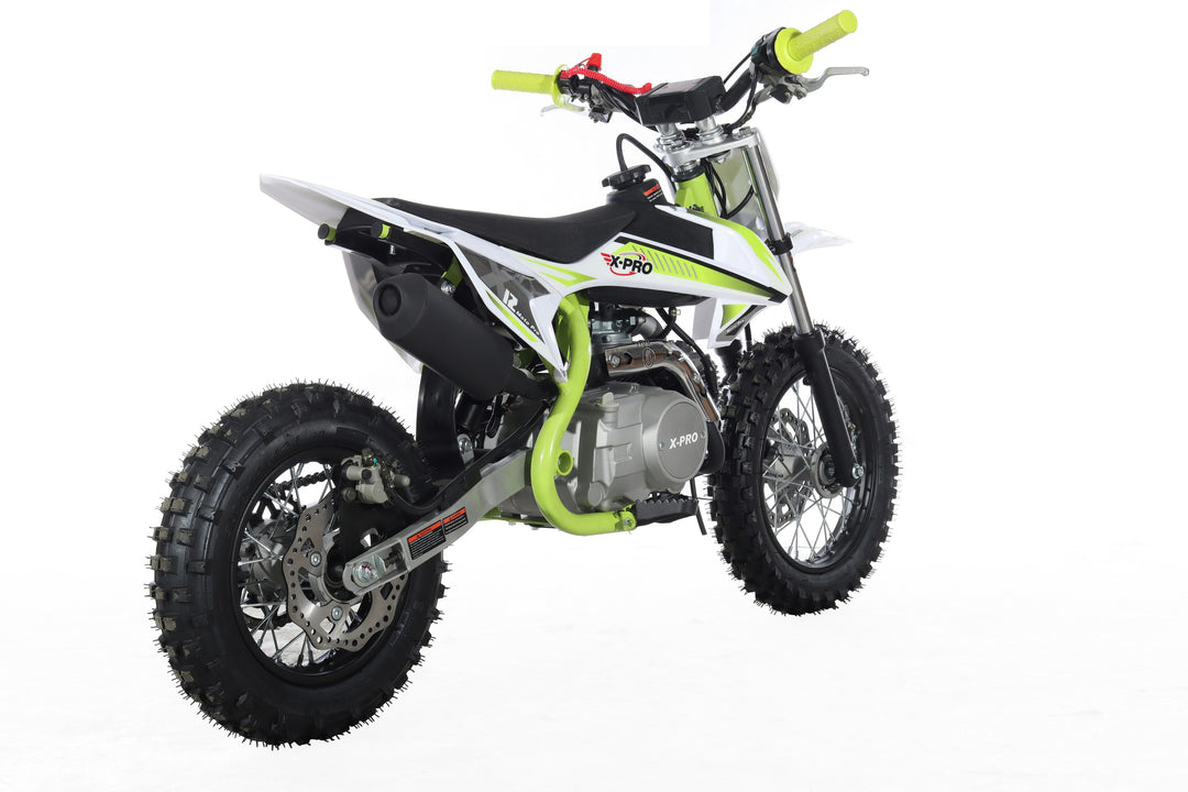 Free Shipping! X-PRO X12 110cc Dirt Bike with Automatic Transmission, Electric Start, 12in/10in Wheels!