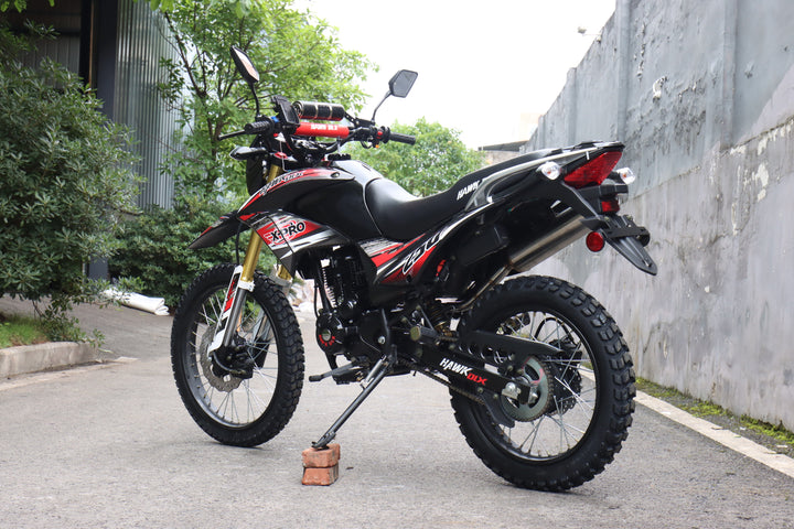Free Shipping! X-PRO Hawk DLX 250 EFI Fuel Injection Motorcycle with 5-speed Manual Transmission and Electric/kick Start! Big 21in/18in Wheels! DOT Approved Street Legal!