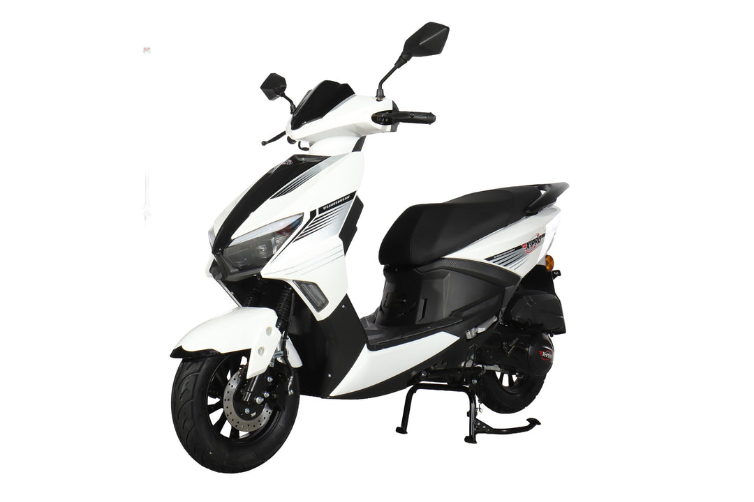 Free Shipping! X-PRO Solara 150cc Moped Scooter with 10" Wheels! Electric/Kick Start, Large LED Headlights!