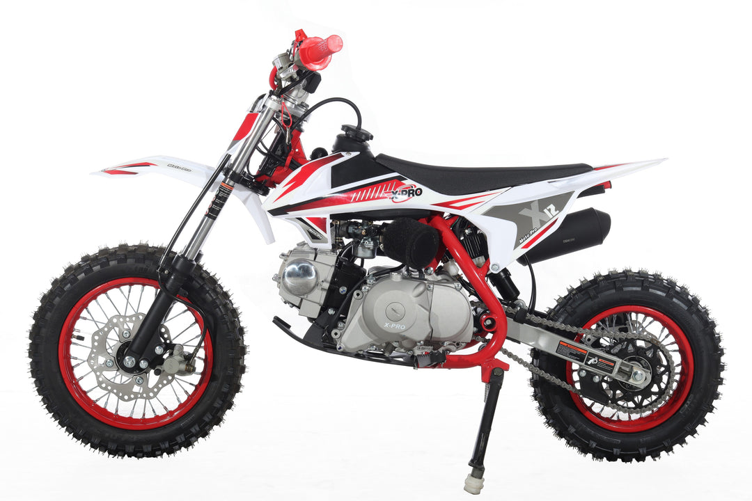 Free Shipping! X-PRO X12 110cc Dirt Bike with Automatic Transmission, Electric Start, 12in/10in Wheels!