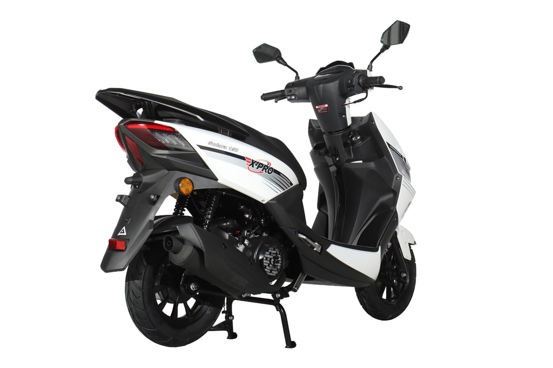 Free Shipping! X-PRO Solara 150cc Moped Scooter with 10" Wheels! Electric/Kick Start, Large LED Headlights!