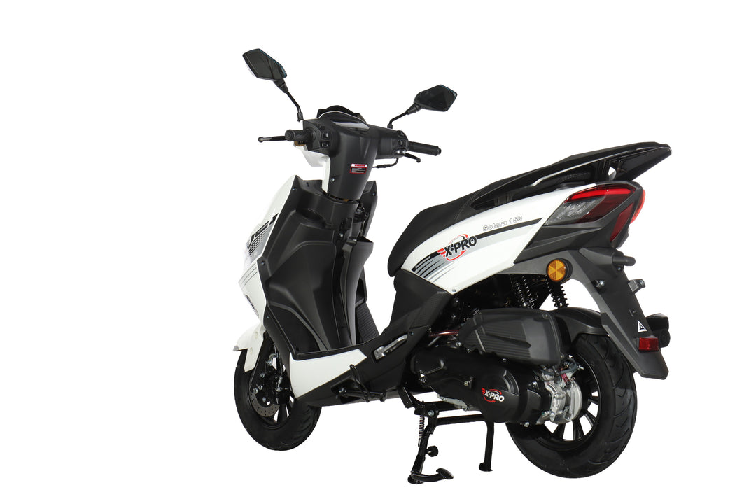 Free Shipping! X-PRO Solara 150cc Moped Scooter with 10" Wheels! Electric/Kick Start, Large LED Headlights!