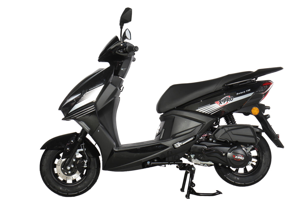 Free Shipping! X-PRO Solara 150cc Moped Scooter with 10" Wheels! Electric/Kick Start, Large LED Headlights!