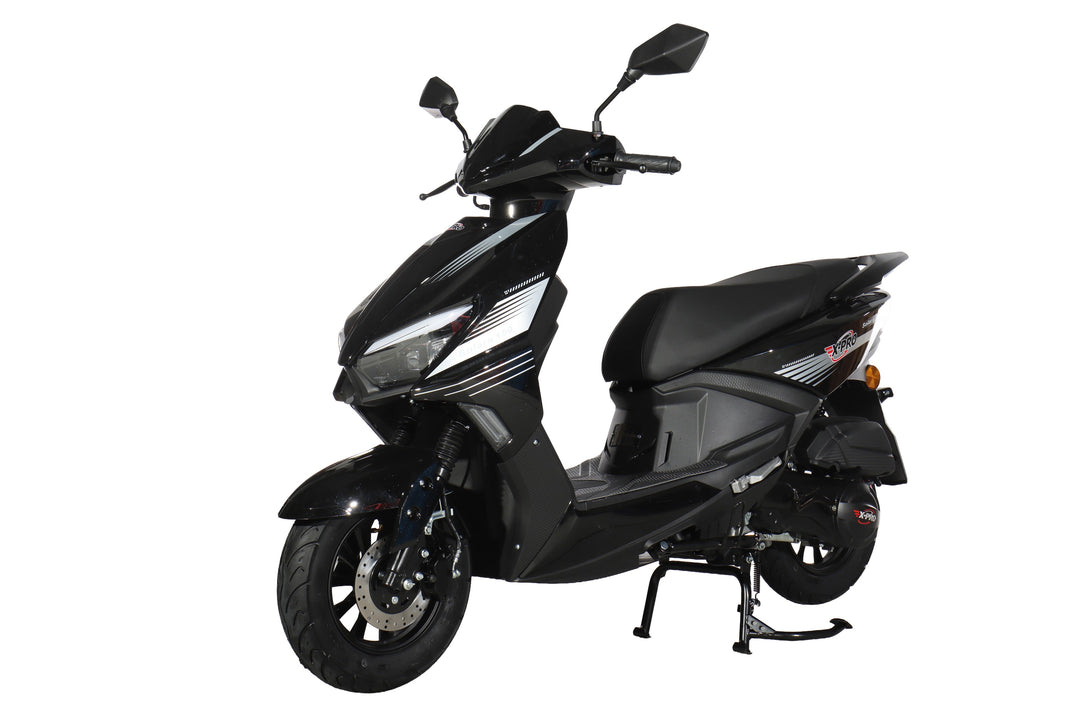 Free Shipping! X-PRO Solara 150cc Moped Scooter with 10" Wheels! Electric/Kick Start, Large LED Headlights!