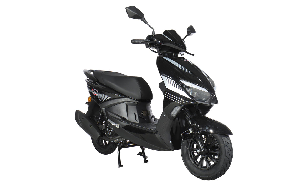 Free Shipping! X-PRO Solara 150cc Moped Scooter with 10" Wheels! Electric/Kick Start, Large LED Headlights!