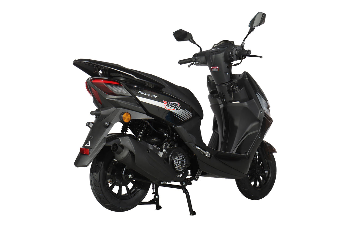 Free Shipping! X-PRO Solara 150cc Moped Scooter with 10" Wheels! Electric/Kick Start, Large LED Headlights!