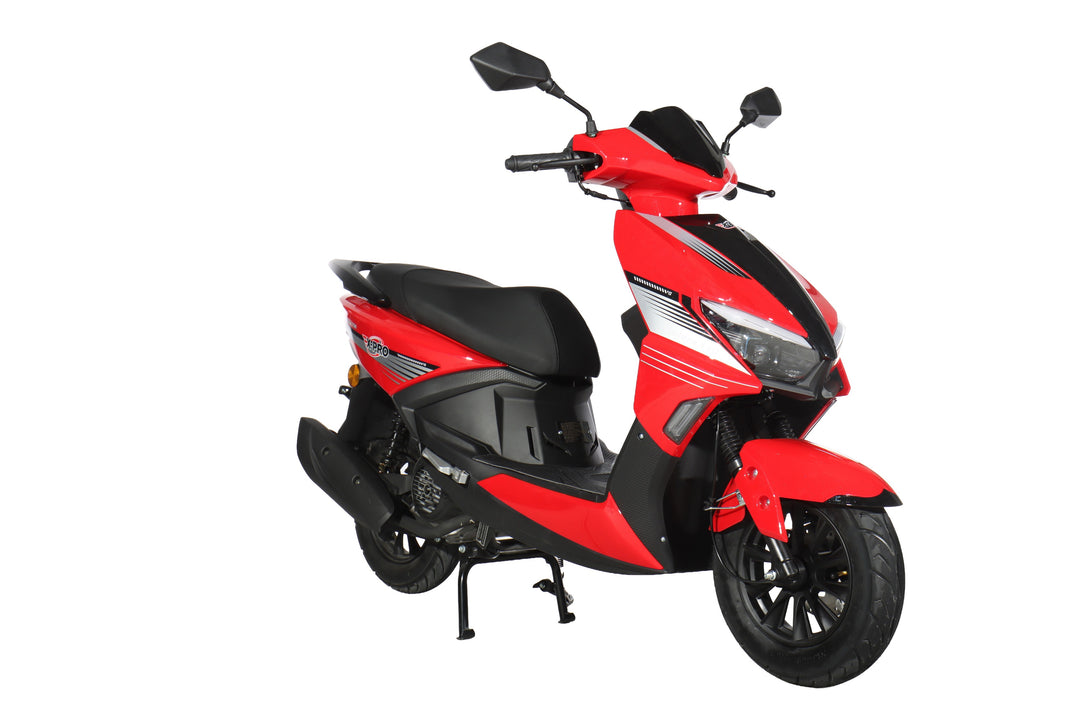 Free Shipping! X-PRO Solara 150cc Moped Scooter with 10" Wheels! Electric/Kick Start, Large LED Headlights!