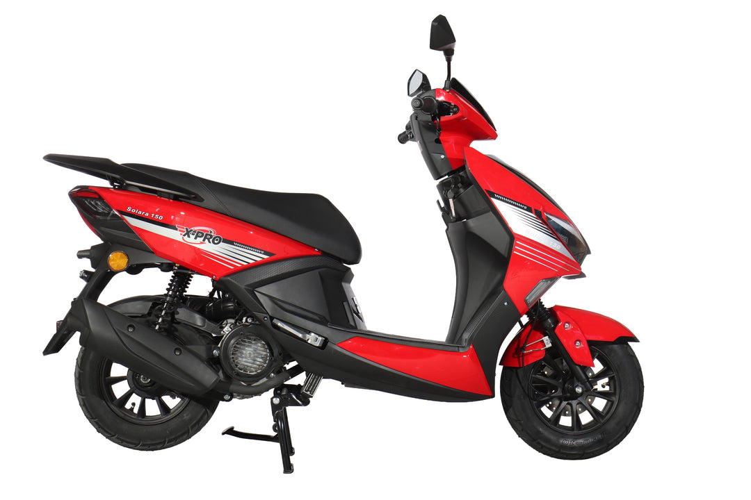 Free Shipping! X-PRO Solara 150cc Moped Scooter with 10" Wheels! Electric/Kick Start, Large LED Headlights!