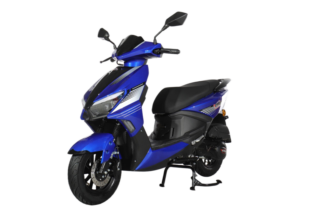 Free Shipping! X-PRO Solara 150cc Moped Scooter with 10" Wheels! Electric/Kick Start, Large LED Headlights!