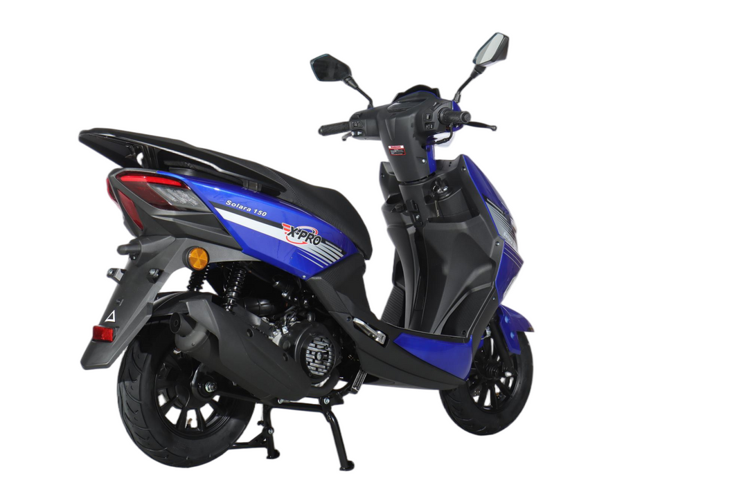 Free Shipping! X-PRO Solara 150cc Moped Scooter with 10" Wheels! Electric/Kick Start, Large LED Headlights!