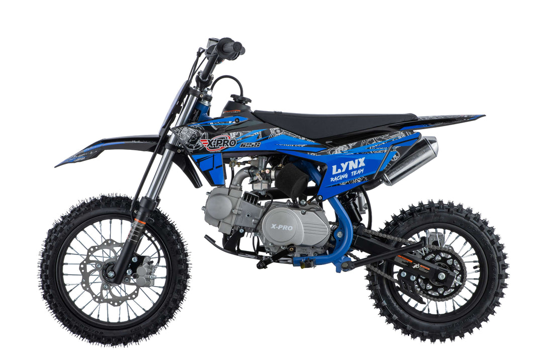 Free Shipping! X-PRO Lynx 125cc Dirt Bike with 4-Speed Semi-Automatic Transmission, Kick Start, Big 14"/12" Tires! Zongshen Brand Engine!