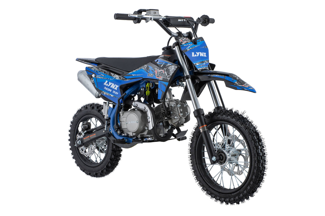 Free Shipping! X-PRO Lynx 125cc Dirt Bike with 4-Speed Semi-Automatic Transmission, Kick Start, Big 14"/12" Tires! Zongshen Brand Engine!