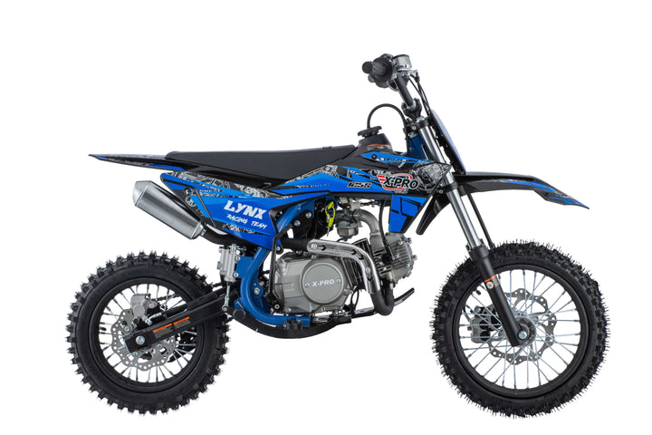 Free Shipping! X-PRO Lynx 125cc Dirt Bike with 4-Speed Semi-Automatic Transmission, Kick Start, Big 14"/12" Tires! Zongshen Brand Engine!