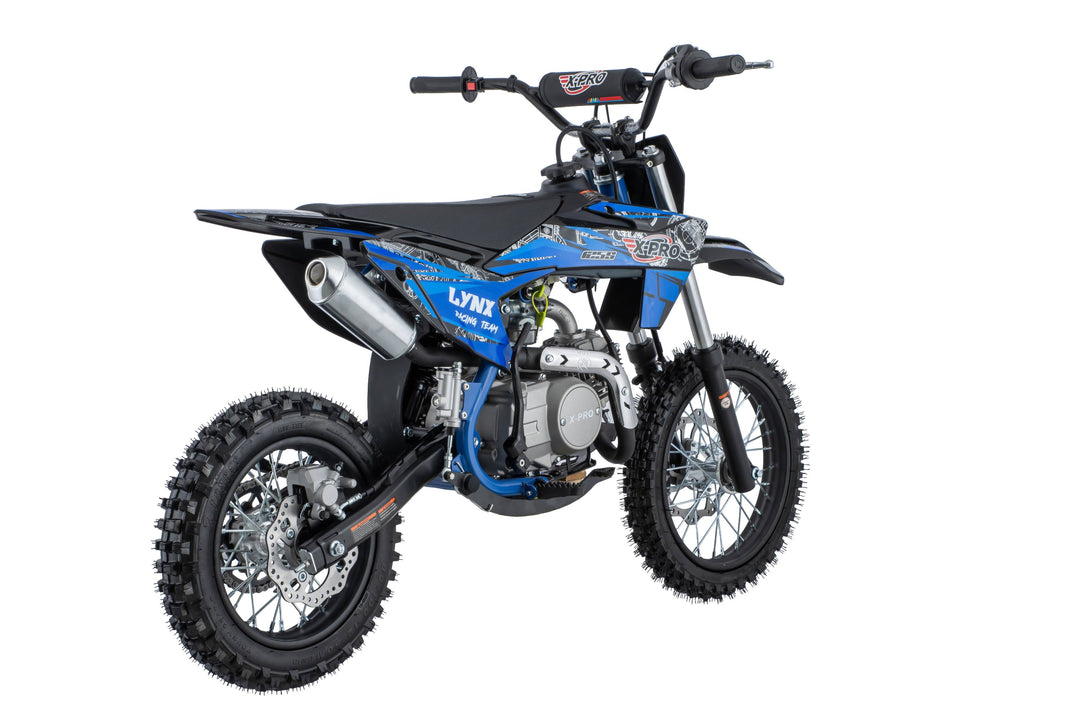 Free Shipping! X-PRO Lynx 125cc Dirt Bike with 4-Speed Semi-Automatic Transmission, Kick Start, Big 14"/12" Tires! Zongshen Brand Engine!