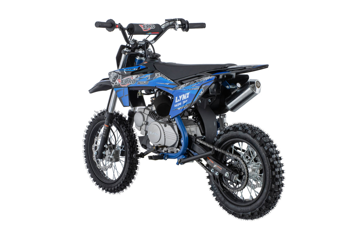 Free Shipping! X-PRO Lynx 125cc Dirt Bike with 4-Speed Semi-Automatic Transmission, Kick Start, Big 14"/12" Tires! Zongshen Brand Engine!