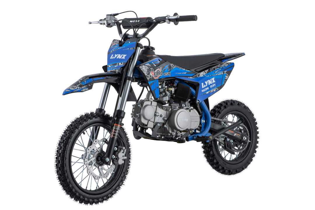 Free Shipping! Lynx 125cc Dirt Bike with 4-Speed Manual Transmission, Kick Start, Big 14"/12" Tires! Zongshen Brand Engine!