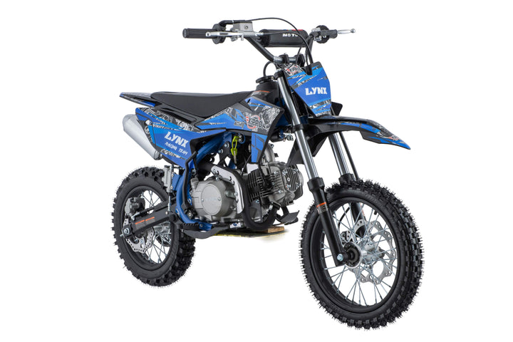 Free Shipping! Lynx 125cc Dirt Bike with 4-Speed Manual Transmission, Kick Start, Big 14"/12" Tires! Zongshen Brand Engine!