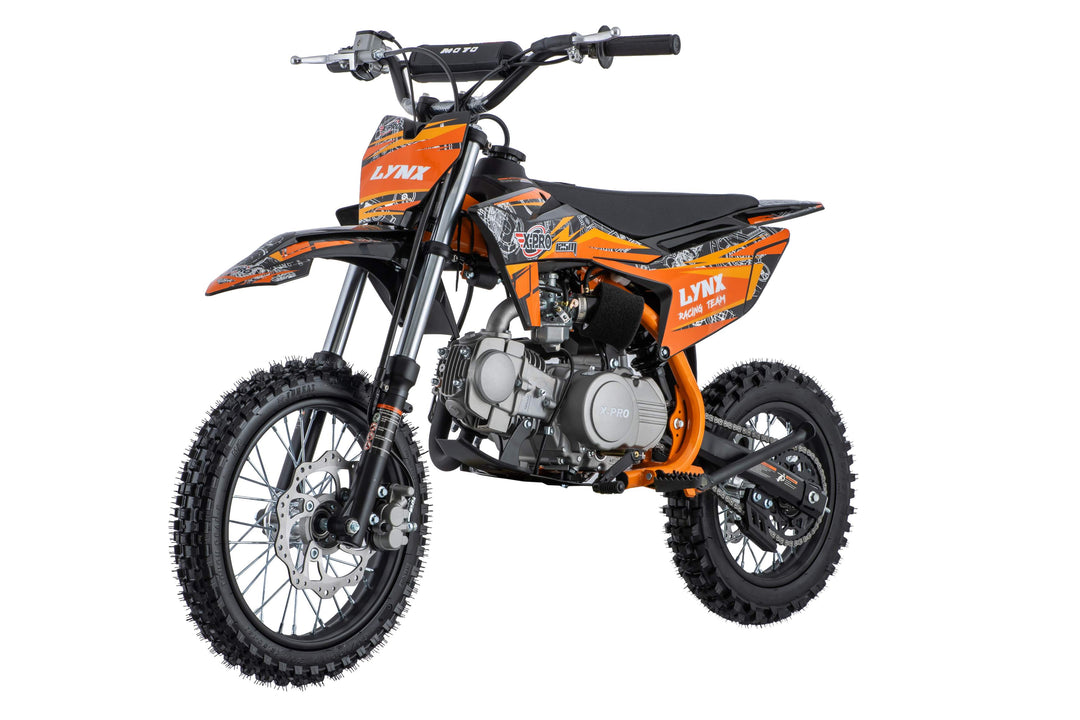 Free Shipping! Lynx 125cc Dirt Bike with 4-Speed Manual Transmission, Kick Start, Big 14"/12" Tires! Zongshen Brand Engine!