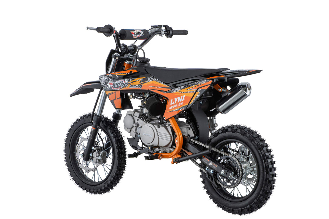 Free Shipping! Lynx 125cc Dirt Bike with 4-Speed Manual Transmission, Kick Start, Big 14"/12" Tires! Zongshen Brand Engine!