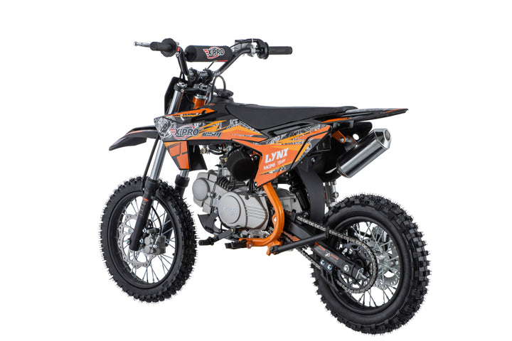 Free Shipping! Lynx 125cc Dirt Bike with 4-Speed Manual Transmission, Kick Start, Big 14"/12" Tires! Zongshen Brand Engine!