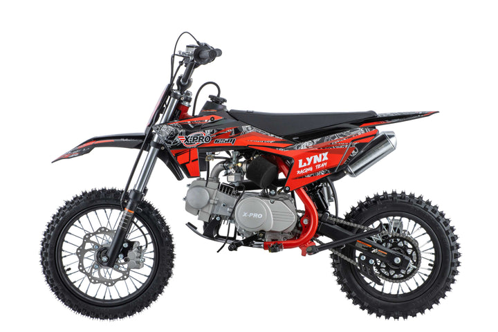Free Shipping! Lynx 125cc Dirt Bike with 4-Speed Manual Transmission, Kick Start, Big 14"/12" Tires! Zongshen Brand Engine!