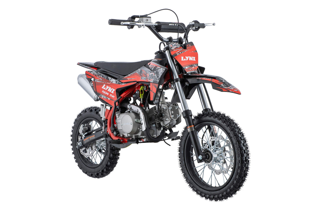 Free Shipping! Lynx 125cc Dirt Bike with 4-Speed Manual Transmission, Kick Start, Big 14"/12" Tires! Zongshen Brand Engine!