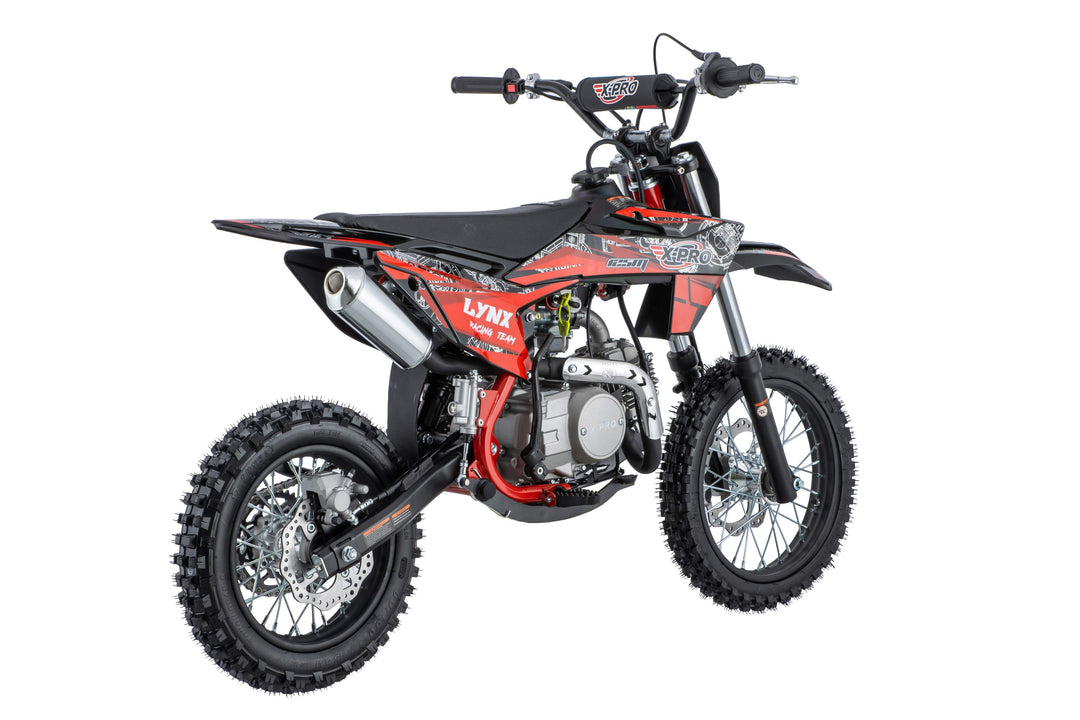 Free Shipping! Lynx 125cc Dirt Bike with 4-Speed Manual Transmission, Kick Start, Big 14"/12" Tires! Zongshen Brand Engine!