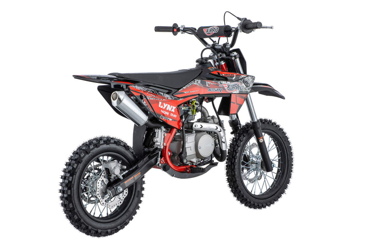 Free Shipping! Lynx 125cc Dirt Bike with 4-Speed Manual Transmission, Kick Start, Big 14"/12" Tires! Zongshen Brand Engine!