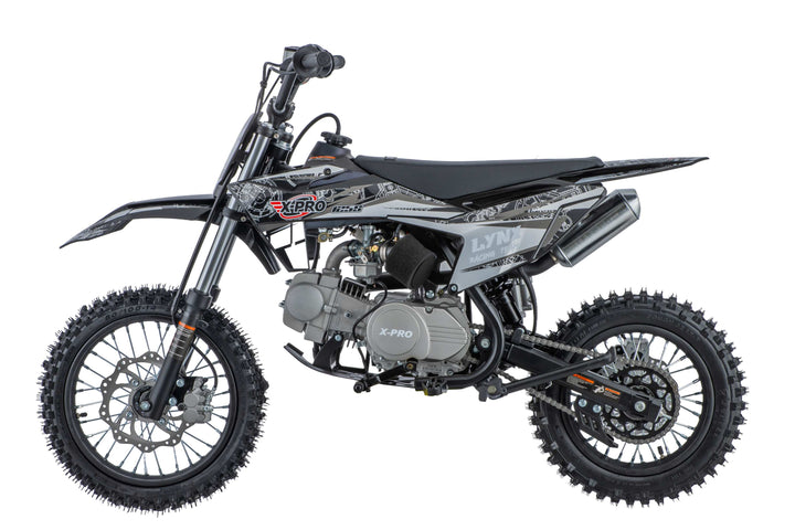 Free Shipping! Lynx 125cc Dirt Bike with 4-Speed Manual Transmission, Kick Start, Big 14"/12" Tires! Zongshen Brand Engine!