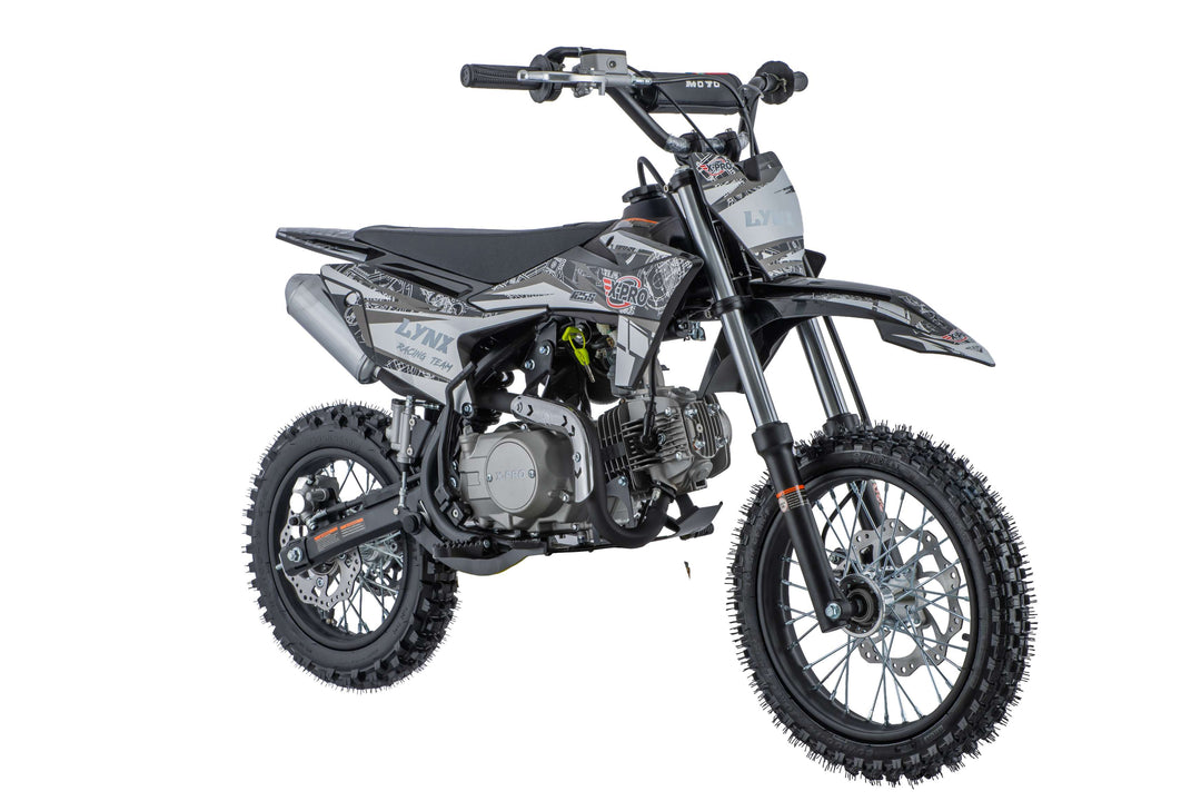 Free Shipping! Lynx 125cc Dirt Bike with 4-Speed Manual Transmission, Kick Start, Big 14"/12" Tires! Zongshen Brand Engine!