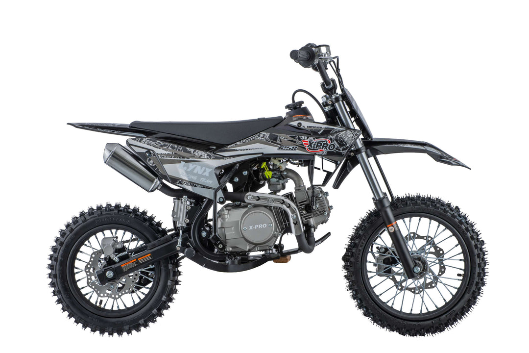Free Shipping! Lynx 125cc Dirt Bike with 4-Speed Manual Transmission, Kick Start, Big 14"/12" Tires! Zongshen Brand Engine!