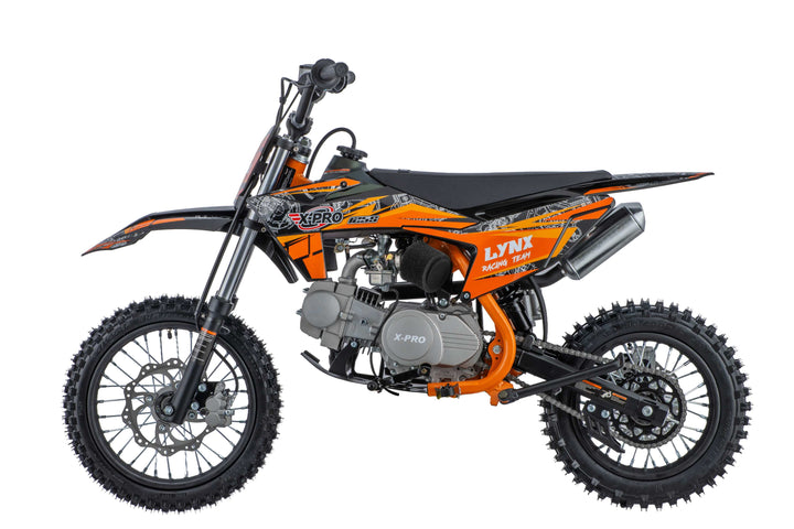 Free Shipping! X-PRO Lynx 125cc Dirt Bike with 4-Speed Semi-Automatic Transmission, Kick Start, Big 14"/12" Tires! Zongshen Brand Engine!